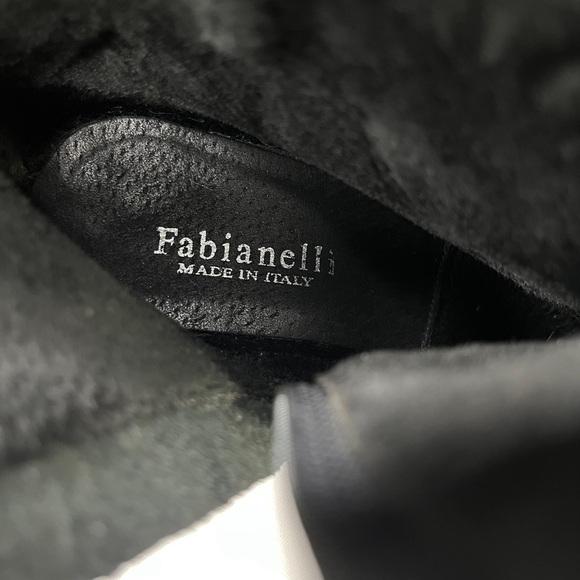 Fabianelli Crocs Black Leather Ankle Boots Zip Womens Size 6 - Picture 8 of 12